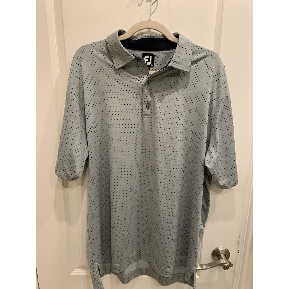 Footjoy Golf Polo Mens Size Large Patterned‎ Shirt stretch breathable